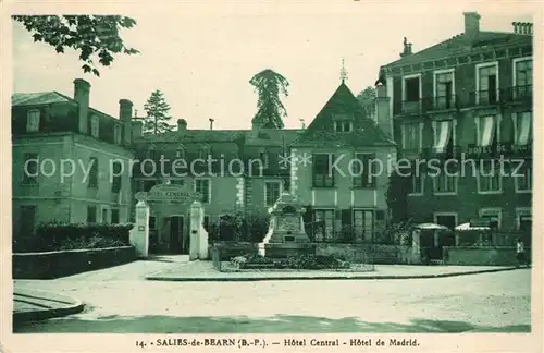 AK / Ansichtskarte Salies de Bearn Hotel Central Hotel de Madrid Salies de Bearn