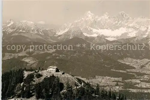 AK / Ansichtskarte Hochwurzenhuette Fliegeraufnahme mit Dachstein Hochwurzenhuette