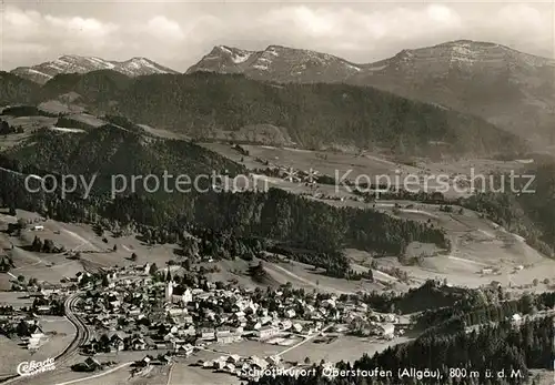 AK / Ansichtskarte Oberstaufen Fliegeraufnahme Schrotkurort Oberstaufen