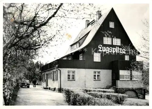 AK / Ansichtskarte Waldidylle Fremdenhof Cafe Zugspitze Waldidylle