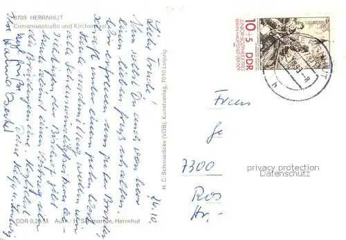 AK / Ansichtskarte Herrnhut Comeniusstrasse mit Kirchensaal Herrnhut