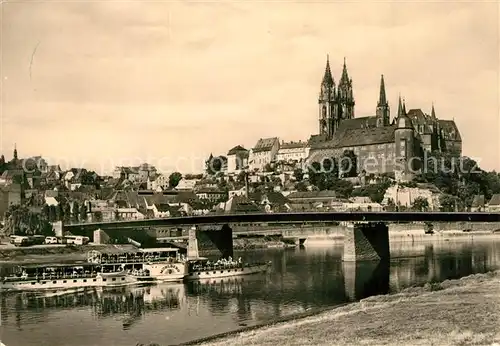 AK / Ansichtskarte Meissen_Elbe_Sachsen Albrechtsburg und Dom Meissen_Elbe_Sachsen