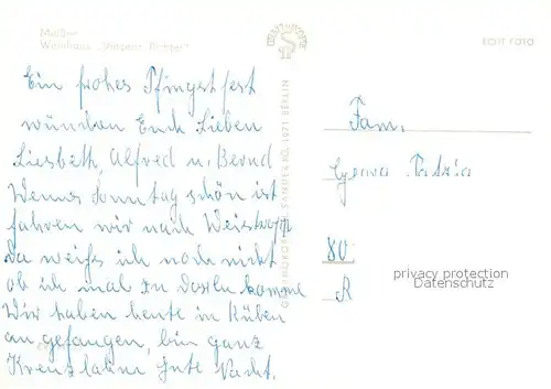 AK / Ansichtskarte Meissen_Elbe_Sachsen Weinhaus Vincenz Richter Meissen_Elbe_Sachsen