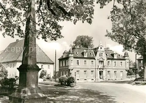 AK / Ansichtskarte Baerenstein_Annaberg Buchholz Rathaus Postsaeule Baerenstein