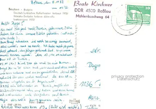 AK / Ansichtskarte Bautzen Deutsch Serbisches Volkstheater Bautzen
