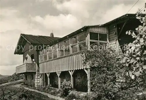 AK / Ansichtskarte Schoenbrunn_Schleusegrund Berghuette auf dem Koepfchen Tagesgaststaette Schoenbrunn_Schleusegrund