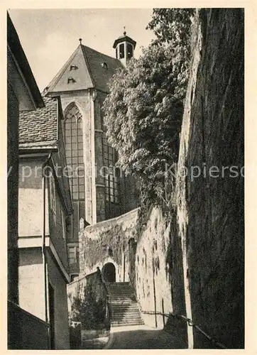 AK / Ansichtskarte Marburg_Lahn Stadtmauer mit Universitaetskirche Marburg_Lahn
