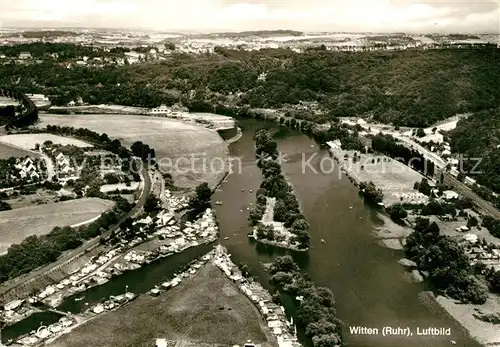 AK / Ansichtskarte Witten_Ruhr Fliegeraufnahme Ruhrpartie Witten Ruhr