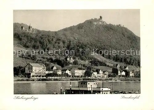 AK / Ansichtskarte Drachenfels Rheinpartie Siebengebirge Drachenfels