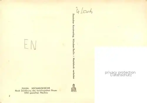 AK / Ansichtskarte Fulda Michaelskirche Fulda