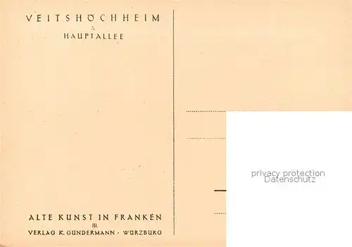 AK / Ansichtskarte Veitshoechheim Hauptallee Veitshoechheim