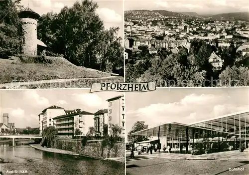 AK / Ansichtskarte Pforzheim Hachelturm Auerbruecke Pforzheim