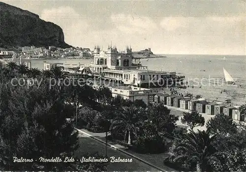 AK / Ansichtskarte Palermo_Sicilia Mondello Lido Badeanstalt Palermo_Sicilia