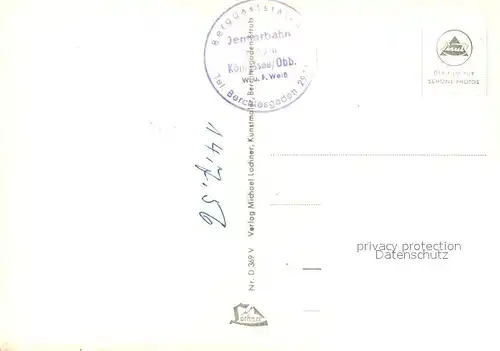 AK / Ansichtskarte Koenigssee Fliegeraufnahme Berggaststaette Jennerbahn mit Schneibstein und Tennengebirge Koenigssee