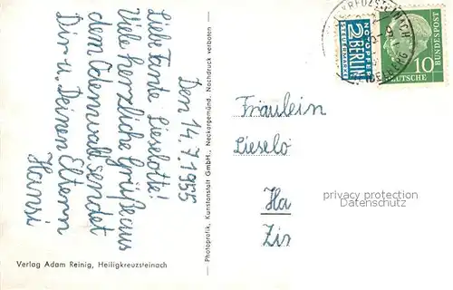 AK / Ansichtskarte Heiligkreuzsteinach Fliegeraufnahme Eiterbach Heiligkreuzsteinach