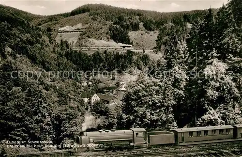 AK / Ansichtskarte Triberg_Schwarzwald Dreibahnlinie Bachjoerg Triberg Schwarzwald