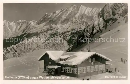 AK / Ansichtskarte Elmau Hochalm Wettersteinwandspitze Elmau