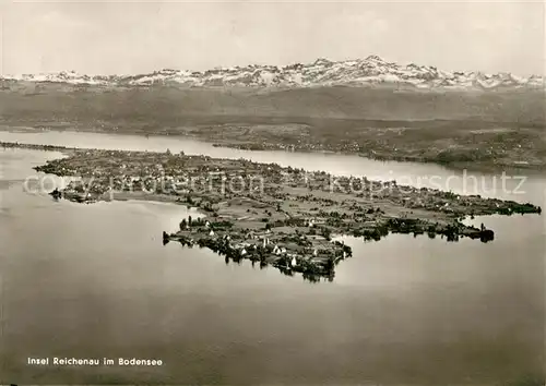 AK / Ansichtskarte Reichenau_Bodensee Fliegeraufnahme Reichenau Bodensee