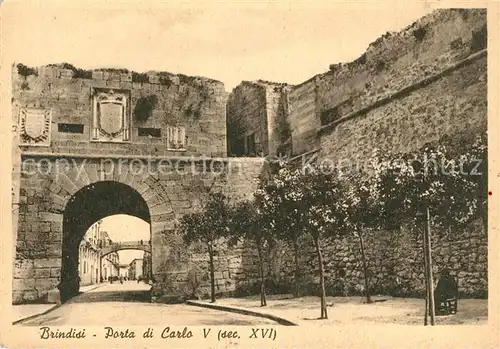 AK / Ansichtskarte Brindisi Porta di Carlo V Brindisi