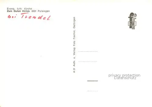 AK / Ansichtskarte Polsingen Evang. luth. Kirche Zum Guten Hirten Polsingen