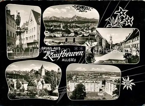 AK / Ansichtskarte Kaufbeuren Kaiser Max Strasse Neptunbrunnen Kaufbeuren