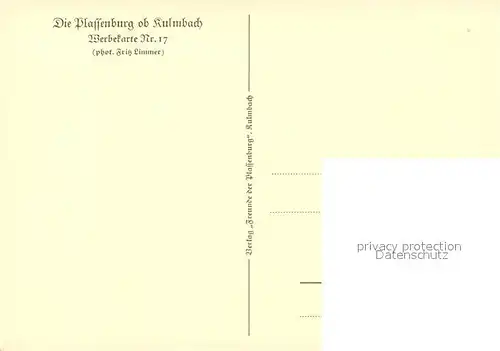 AK / Ansichtskarte Kulmbach Pfaffenburg Marktturm  Kulmbach