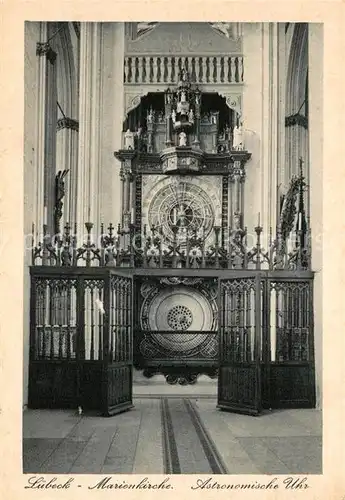 AK / Ansichtskarte Luebeck Marienkirche Astronomische Uhr Luebeck
