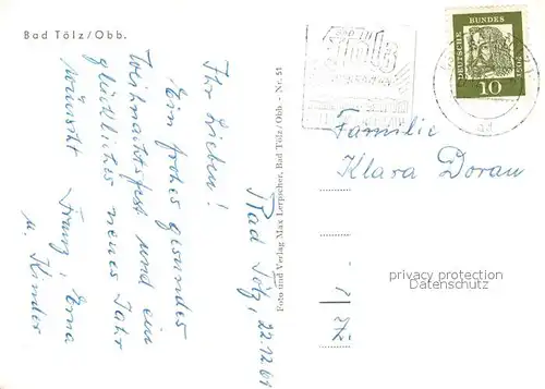 AK / Ansichtskarte Bad_Toelz  Bad_Toelz
