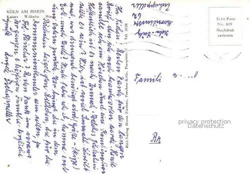 AK / Ansichtskarte Koeln_Rhein Kaiser Wilhelm Ring Koeln_Rhein