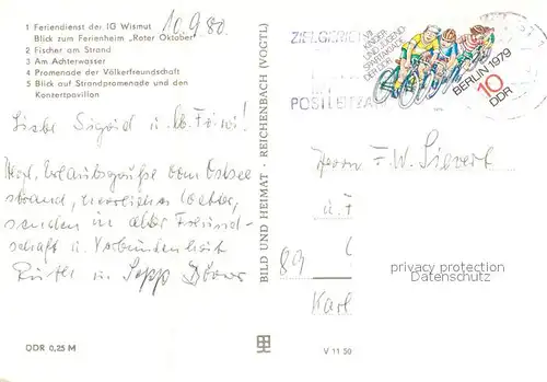 AK / Ansichtskarte Zinnowitz_Ostseebad Ferienheim Roter Oktober Achterwasser Fischer  Zinnowitz_Ostseebad