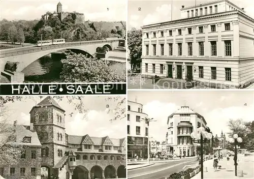 AK / Ansichtskarte Halle_Saale Giebichenstein Martin Luther Universitaet Hansering Moritzburg Halle_Saale