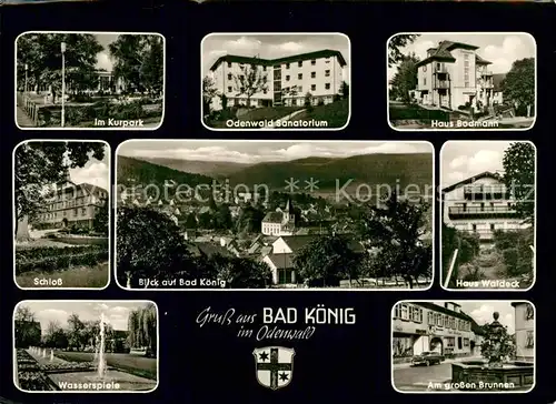 AK / Ansichtskarte Bad_Koenig_Odenwald Haus Bodmann Haus Waldeck Schloss Odenwald Sanatorium Bad_Koenig_Odenwald