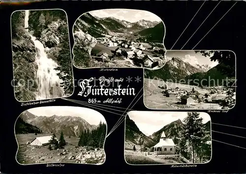 AK / Ansichtskarte Hinterstein_Bad_Hindelang Zipfelsalper Wasserfaelle Willersalpe Hubertuskapelle Hinterstein_Bad_Hindelang