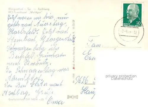 AK / Ansichtskarte Aschberg_Vogtland Sporthotel Waldgut Aschberg_Vogtland