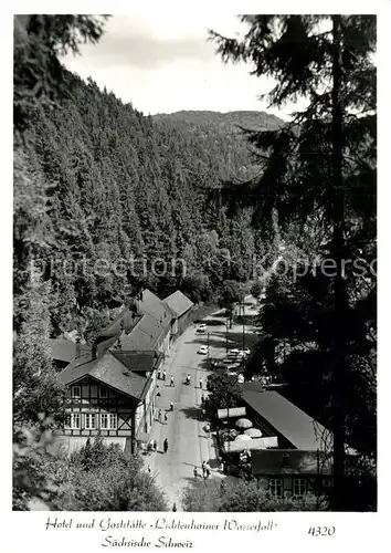 AK / Ansichtskarte Lichtenhain_Sebnitz Hotel Gaststaette Lichtenhainer Wasserfall  Lichtenhain Sebnitz