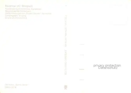 AK / Ansichtskarte Koserow_Ostseebad_Usedom Ferienobjekt Damerow Bungalows Fischerhaus FDGB Erholungsheim Walter Ulbricht Sportplatz Campingplatz Strand am Streckelberg Koserow_Ostseebad_Usedom