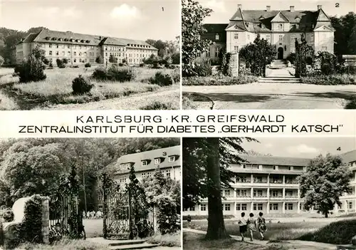 AK / Ansichtskarte Karlsburg_Greifswald Klinikgebaeude Barock Schloss Schlosstor Karlsburg Greifswald