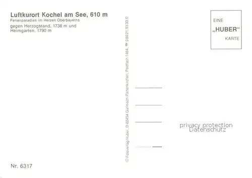 AK / Ansichtskarte Kochel_See Kirche Dorfansicht Seepartie Herzogstand Kochel_See