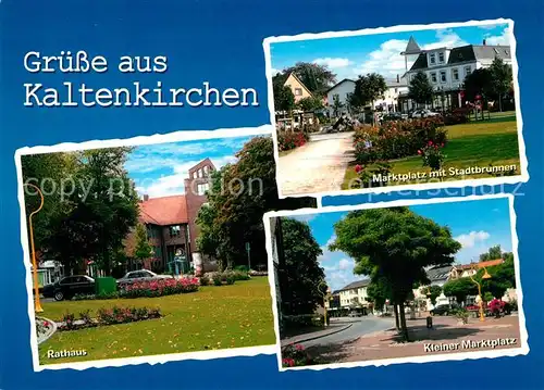 AK / Ansichtskarte Kaltenkirchen_Holstein Rathaus Marktplatz mit Stadtbrunnen Kleiner Marktplatz Kaltenkirchen_Holstein