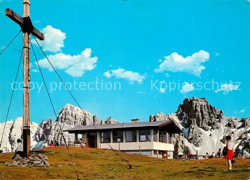 AK / Ansichtskarte Axamer_Lizum Gasthaus mit Gipfelkreuz mit Kalkkoegel Axamer Lizum