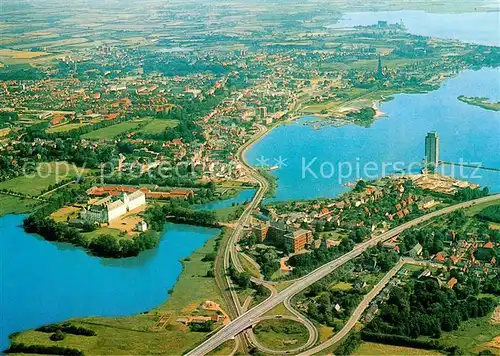 AK / Ansichtskarte Schleswig_Schlei Schlossinsel mit Schloss Gottorp Fliegeraufnahme Schleswig_Schlei