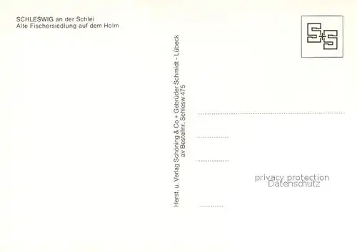 AK / Ansichtskarte Schleswig_Schlei Alte Fischersiedlung auf dem Holm Schleswig_Schlei