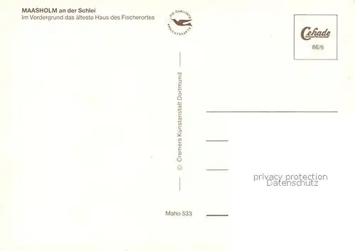 AK / Ansichtskarte Maasholm Ortsansicht aeltestes Haus Maasholm