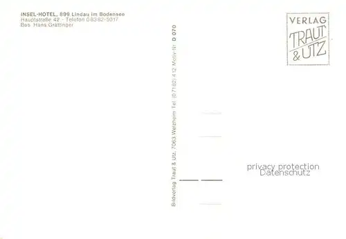 AK / Ansichtskarte Lindau_Bodensee Insel Hotel Lindau Bodensee