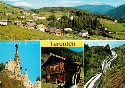 AK / Ansichtskarte Terenten_Vintl_Suedtirol Panorama Felsen Muehle Wasserfall Terenten_Vintl_Suedtirol