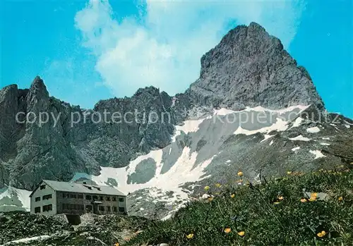 AK / Ansichtskarte Lamsenjochhuette mit Lamsenspitze Lamsenjochhuette