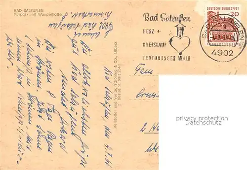 AK / Ansichtskarte Bad_Salzuflen Kurpark mit Wandelhalle Bad_Salzuflen