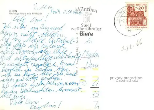 AK / Ansichtskarte Berlin Messegelaende mit Funkturm Berlin