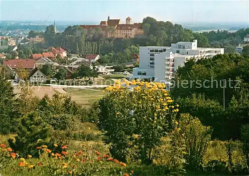 AK / Ansichtskarte Bad_Iburg Dorenbergklinik mit Schlossblick Bad_Iburg