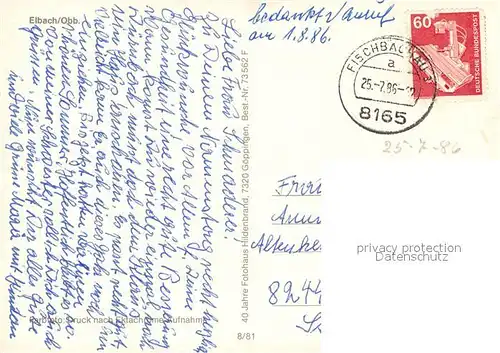 AK / Ansichtskarte Elbach_Miesbach Ortsansicht mit Kirche Elbach Miesbach